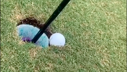 WATCH: Ball embeds into side of the cup, but is it a hole-in-one?
